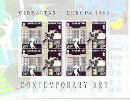 Gibraltar 1993 Europa (Contemporary Art) set of 4 (2 se-tenant pairs) unmounted mint, SG 690-693