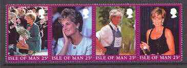 Isle of Man 1998 Princess Diana Commemoration se-tenant strip of 4 unmounted mint, SG 813a