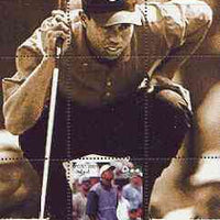 Somaliland 2001 Tiger Woods perf m/sheet #06 (500s value) unmounted mint