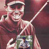 Somaliland 2001 Tiger Woods (& Payne Stewart) perf m/sheet #07 (500s value) unmounted mint