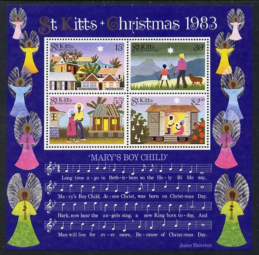 St Kitts 1983 Christmas m/sheet unmounted mint, SG MS 138