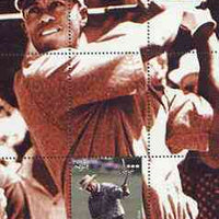 Somaliland 2001 Tiger Woods (& Greg Norman) perf m/sheet #09 (1000s value) unmounted mint