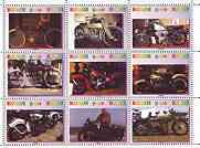 Komi Republic 1999 Motorcycles perf sheetlet containing set of 9 values unmounted mint