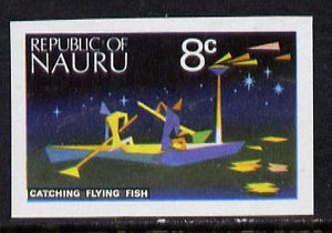 Nauru 1973 Catching Flying Fish 8c definitive (SG 105) unmounted mint IMPERF single
