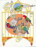 Somalia 1999 Parrots #01 perf m/sheet unmounted mint