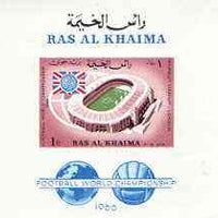 Ras Al Khaima 1966 Football World Cup 1R imperf m/sheet (Wembley Stadium) unmounted mint Mi BL 26