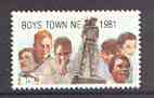 Cinderella - United States 1981 Boys Town, Nebraska fine mint label showing Boys and Statue*