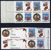 Cinderella - United States 1986 Christmas Lung Association Seals se-tenant strip of 14 (2 large & 12 small labels)
