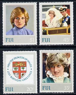 Fiji 1982 21st Birthday of Princess of Wales perf set of 4 unmounted mint, SG 640-3