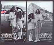 Gibraltar 1999 30th Wedding of John Lennon & Yoko Ono set of 2 m/sheets unmounted mint, SG MS 880