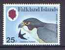 Falkland Islands 1980 Peregrine Falcon 25p from Birds of Prey set unmounted mint, SG 387