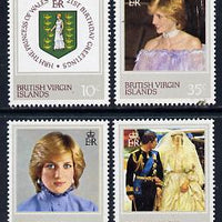 British Virgin Islands 1982 21st Birthday of Princess of Wales perf set of 4 unmounted mint, SG 488-91