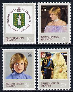 British Virgin Islands 1982 21st Birthday of Princess of Wales perf set of 4 unmounted mint, SG 488-91