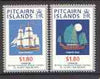 Pitcairn Islands 1996 'China 96' Stamp Exhibition perf set of 2 (Ships) unmounted mint SG 497-98*