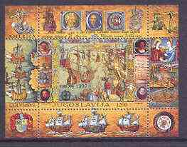 Yugoslavia 1992 Europa - 500th Anniversary of Discovery of America by Columbus m/sheet unmounted mint SG MS 2787