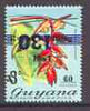 Guyana 1982 130c on 60c on 3c Hanging Heliconia with Royal Wedding opt, with surch inverted unmounted mint, SG 1002a