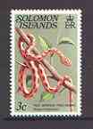 Solomon Islands 1979 Red-Banded Tree Snake 3c (without imprint) from Reptiles def set unmounted mint SG 389A