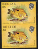 Belize 1984-88 Damselfish $5 def in unmounted mint imperf pair (SG 780)