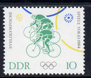 Germany - East 1964 Cycling 10pf from Tokyo Olympic Games set unmounted mint, SG E763