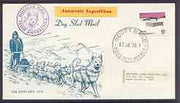 Ross Dependency 1975-76 Illustrated cover from Scott Base with 'Dog Sled Mail' cachet