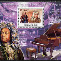 Mozambique 2009 250th Death Anniversary of George Frederic Handel perf souvenir sheet unmounted mint