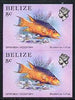 Belize 1984-88 Hogfish 5c def in unmounted mint imperf pair (SG 770)