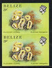 Belize 1984-88 Flower Coral 3c def in unmounted mint imperf pair (SG 768)