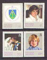 Pitcairn Islands 1982 Princess Di's 21st Birthday set of 4 unmounted mint, SG 226-29