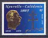 New Caledonia 1995 Death Anniversary of Charles de Gaulle unmounted mint, SG 1032