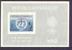 Paraguay 1962 Malaria Eradication imperf m/sheet unmounted mint, Mi BL23