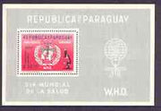 Paraguay 1962 Malaria Eradication perf m/sheet unmounted mint, Mi BL22