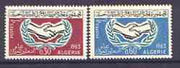 Algeria 1965 International Co-operation Year set of 2 unmounted mint SG 444-45