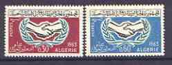 Algeria 1965 International Co-operation Year set of 2 unmounted mint SG 444-45