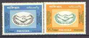 Pakistan 1965 International Co-operation Year perf set of 2 unmounted mint SG 222-23