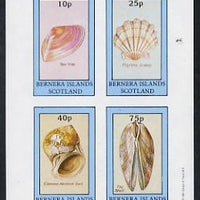 Bernera 1981 Shells (Thin Tellin, Scallop, Necklace Shell & File Shell) imperf set of 4 values (10p to 75p) unmounted mint