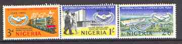 Nigeria 1965 International Co-operation Year set of 3 unmounted mint, SG 166-68