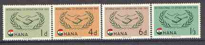 Ghana 1965 International Co-operation Year set of 4 unmounted mint, SG 365-68
