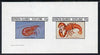 Bernera 1982 Shell Fish (Prawn & Lobster) imperf set of 2 values (40p & 60p) unmounted mint