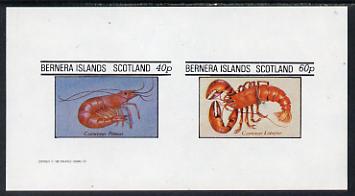 Bernera 1982 Shell Fish (Prawn & Lobster) imperf set of 2 values (40p & 60p) unmounted mint