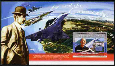 Guinea - Conakry 2009 First Flight of Concorde perf souvenir sheet unmounted mint