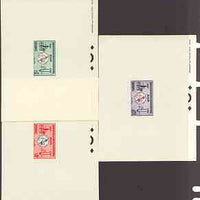 Cambodia 1965 International Telecommunications Union set of 3 Epreuves deluxe proofs in full issued colours