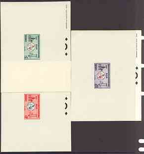 Cambodia 1965 International Telecommunications Union set of 3 Epreuves deluxe proofs in full issued colours