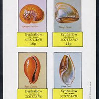 Eynhallow 1981 Shells (Cyclope Neritea etc) imperf set of 4 values (10p to 75p) unmounted mint