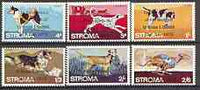 Stroma 1970 Dogs perf set of 6 each opt'd '5th Anniversary of Death of Sir Winston Churchill' unmounted mint