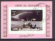 Umm Al Qiwain 1972 History of Space #2 individual imperf sheetlet #02 cto used as Mi 1195B