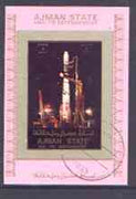 Ajman 1972 History of Space individual imperf sheetlet #06 cto used as Mi 2786B