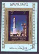 Ajman 1972 History of Space individual perf sheetlet #07 cto used as Mi 2787A