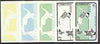 Gairsay 1982 Football World Cup imperf souvenir sheet (£1) set of 5 progressive colour proofs comprising the 3 individual colours, 2-colour and all 3-colour composites unmounted mint