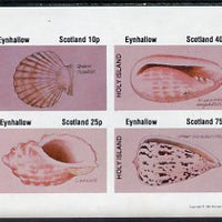 Eynhallow 1981 Shells (Queen Scallop) imperf set of 4 values (10p to 75p) unmounted mint