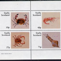 Staffa 1982 Shellfish (Crab) perf set of 4 values (10p to 75p) unmounted mint